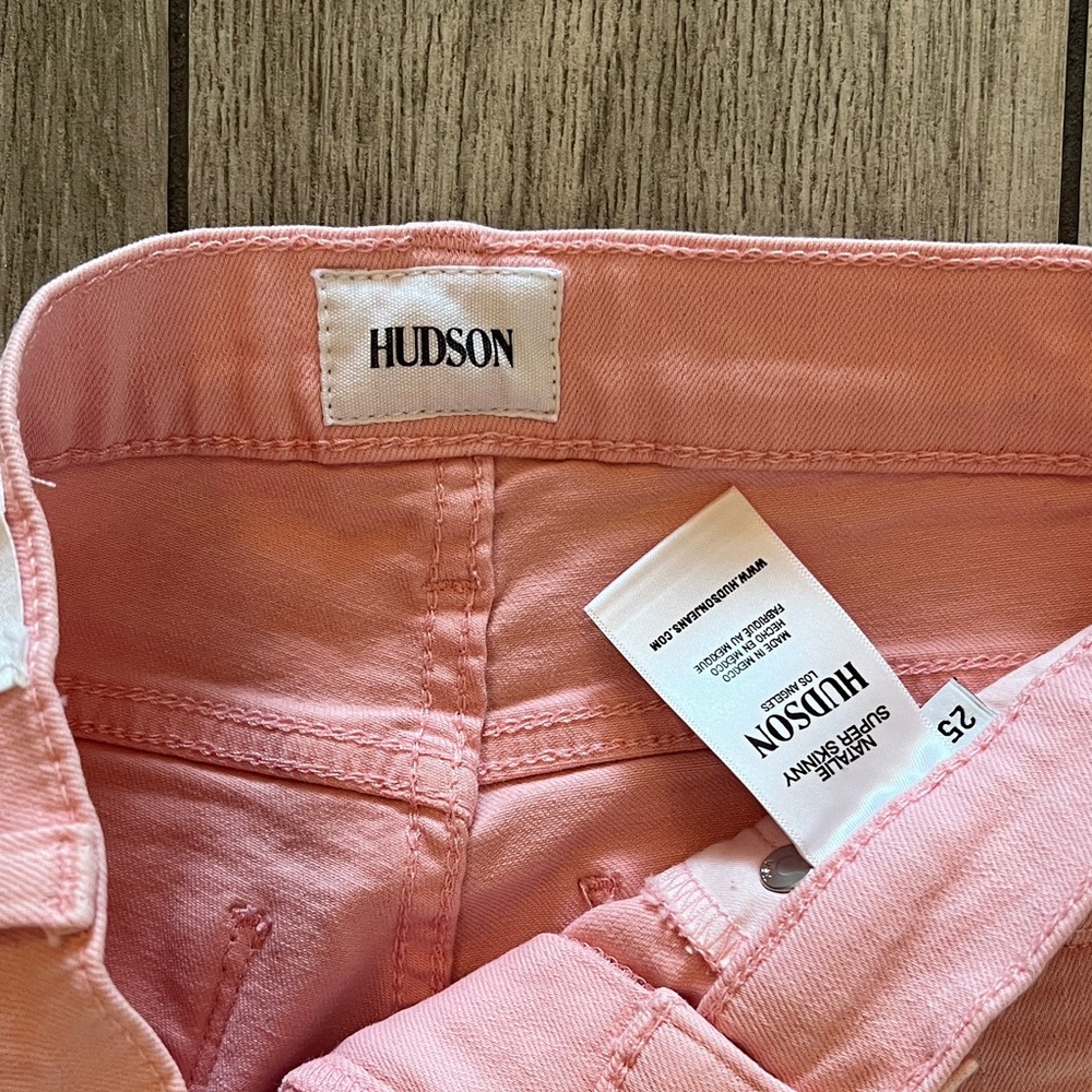 Hudson “Natalie” Super Skinny pink Jeans, sz 25 - Picture 2 of 4